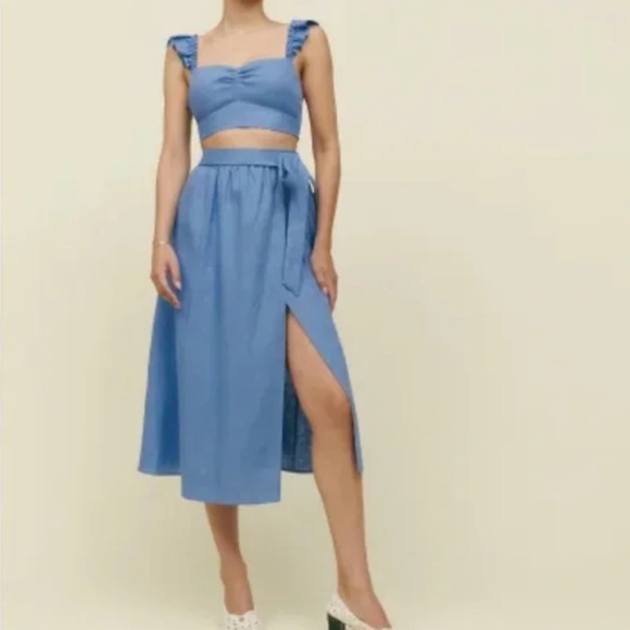 Reformation Pam linen two piece dress size 0 - Picture 4 of 5